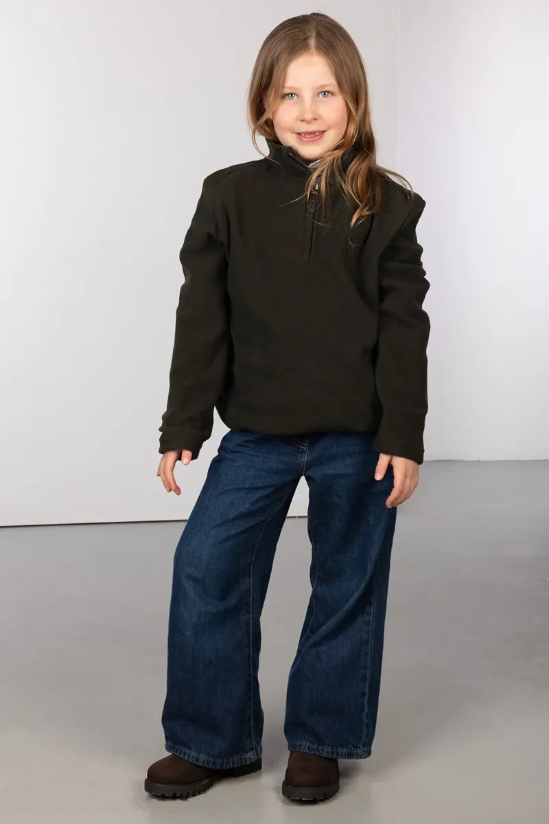 Rydale Kids Kelk Overhead Pheasant Fleece - Dark Khaki-5