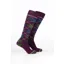 Rydale Junior Bamboo Rich Argyle Riding Socks Pack of Ten - Argyle Dark Berry/Navy/Dark Olive