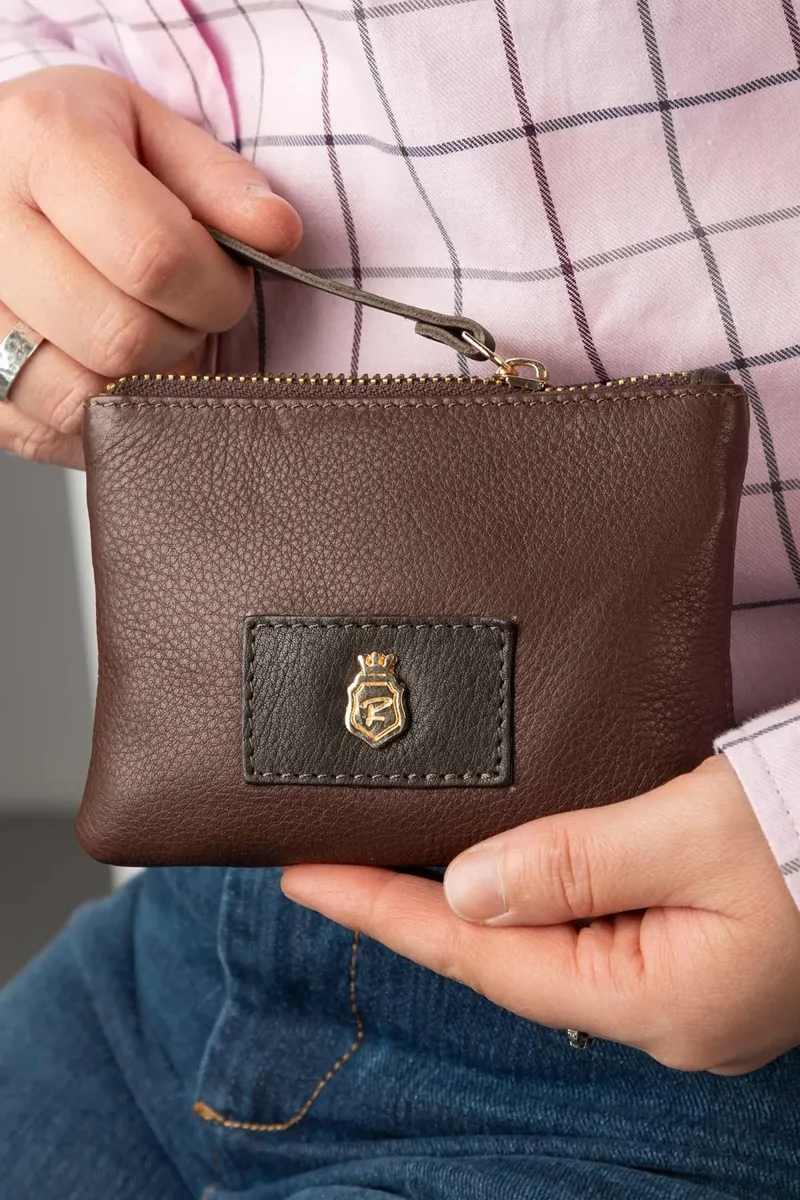 Rydale Ladies Helmsley Leather Coin Purse - Chestnut-3