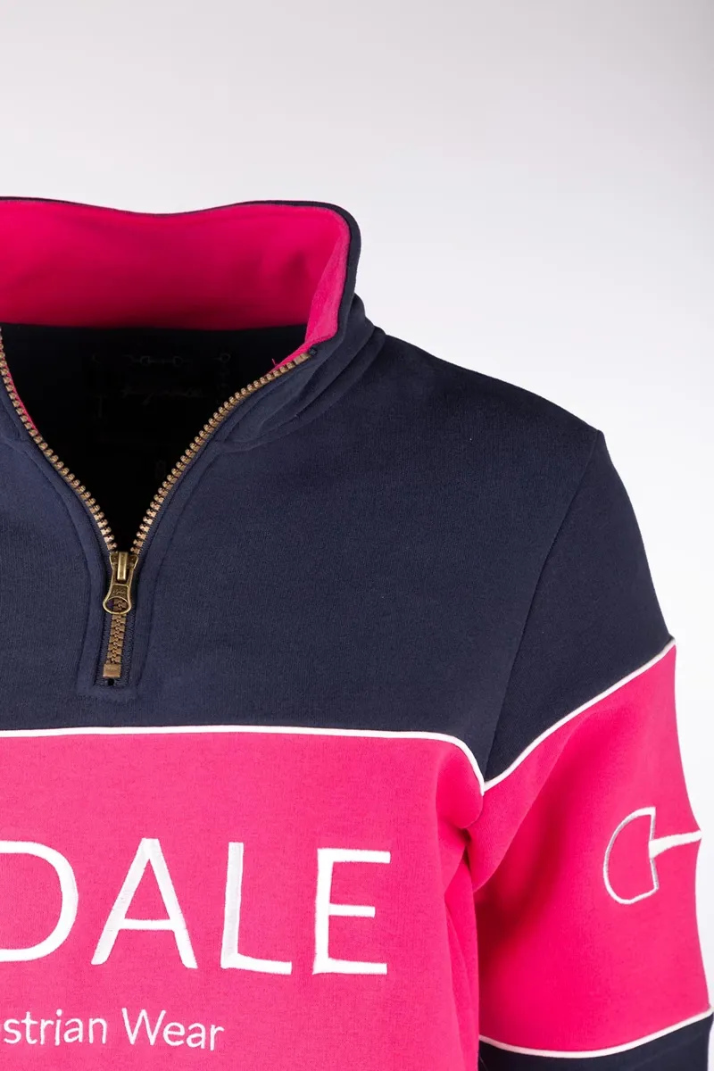 Rydale Ladies Byland Snaffle Sweatshirt - Navy/Bonbon/Navy-3