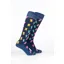 Rydale Womens Bamboo Rich Equestrian Print Riding Socks Pack of Ten - Rosette Navy