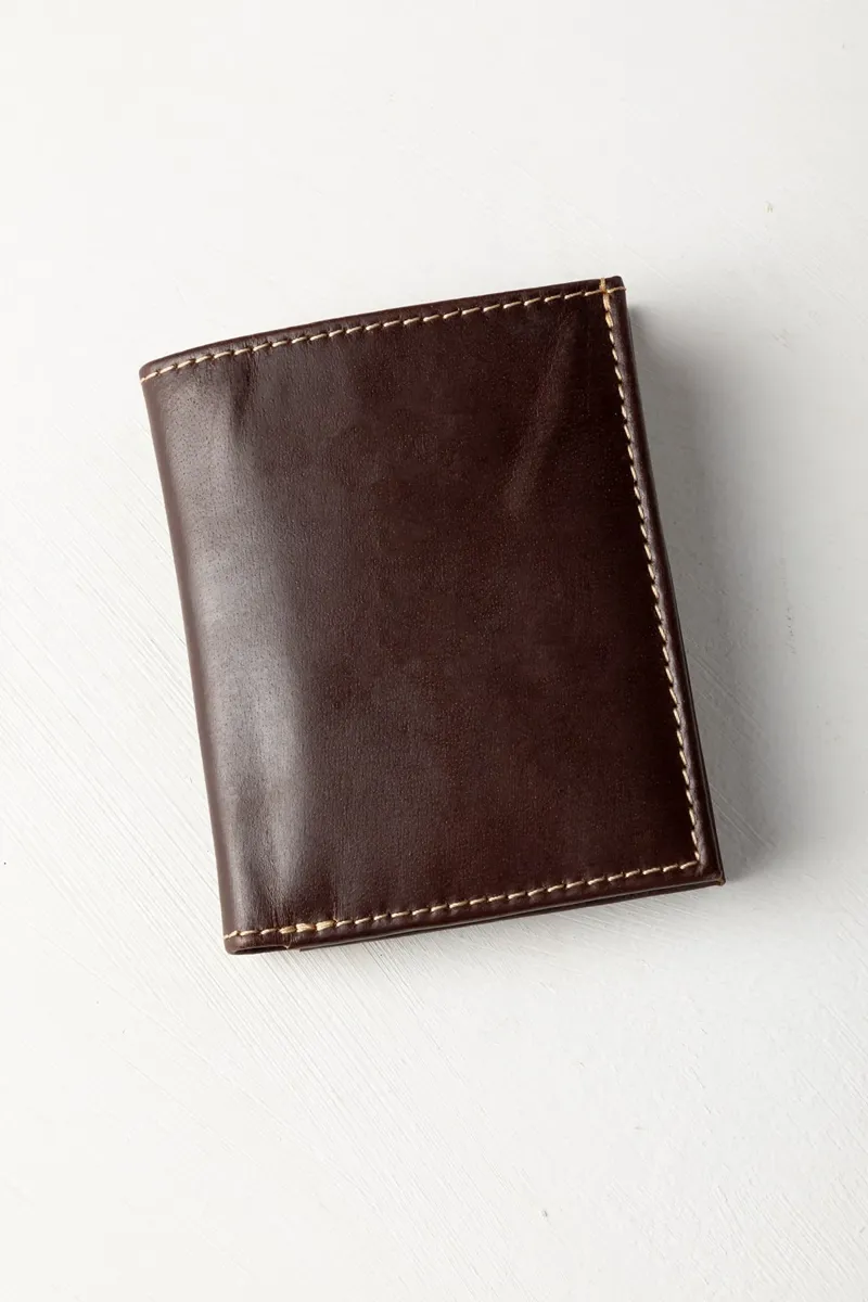 Rydale Men's Sledmere Leather Card Holder Wallet - Rich Brown