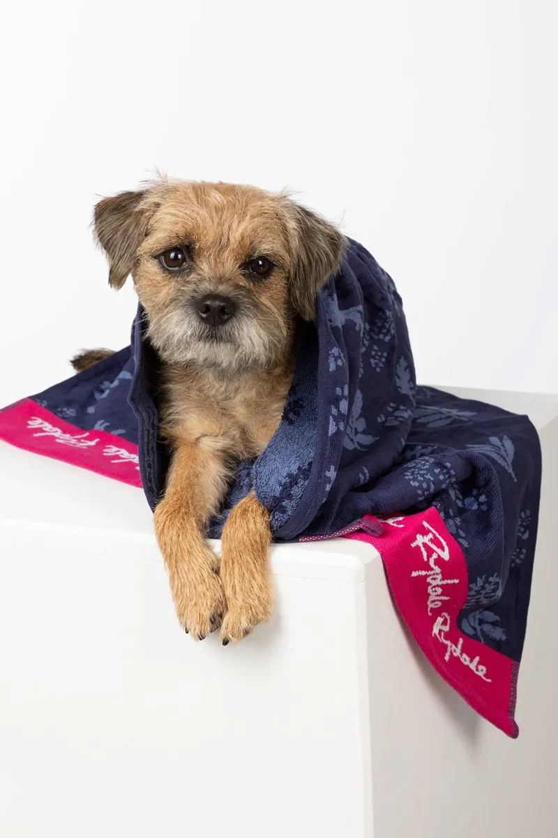 Rydale Small Dog Yapham Drying Towel - Navy-2