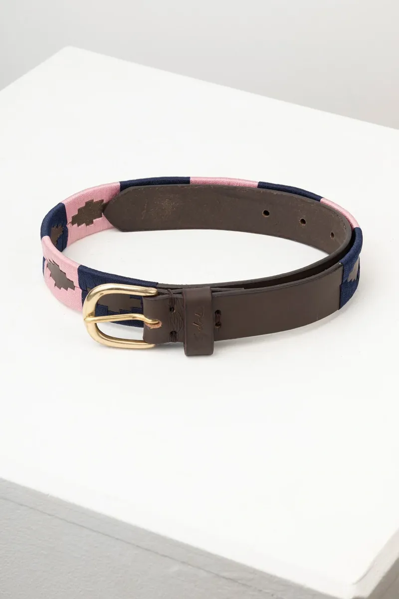 Rydale Askwith Junior Polo Belts - Brown/Navy/Sorbet