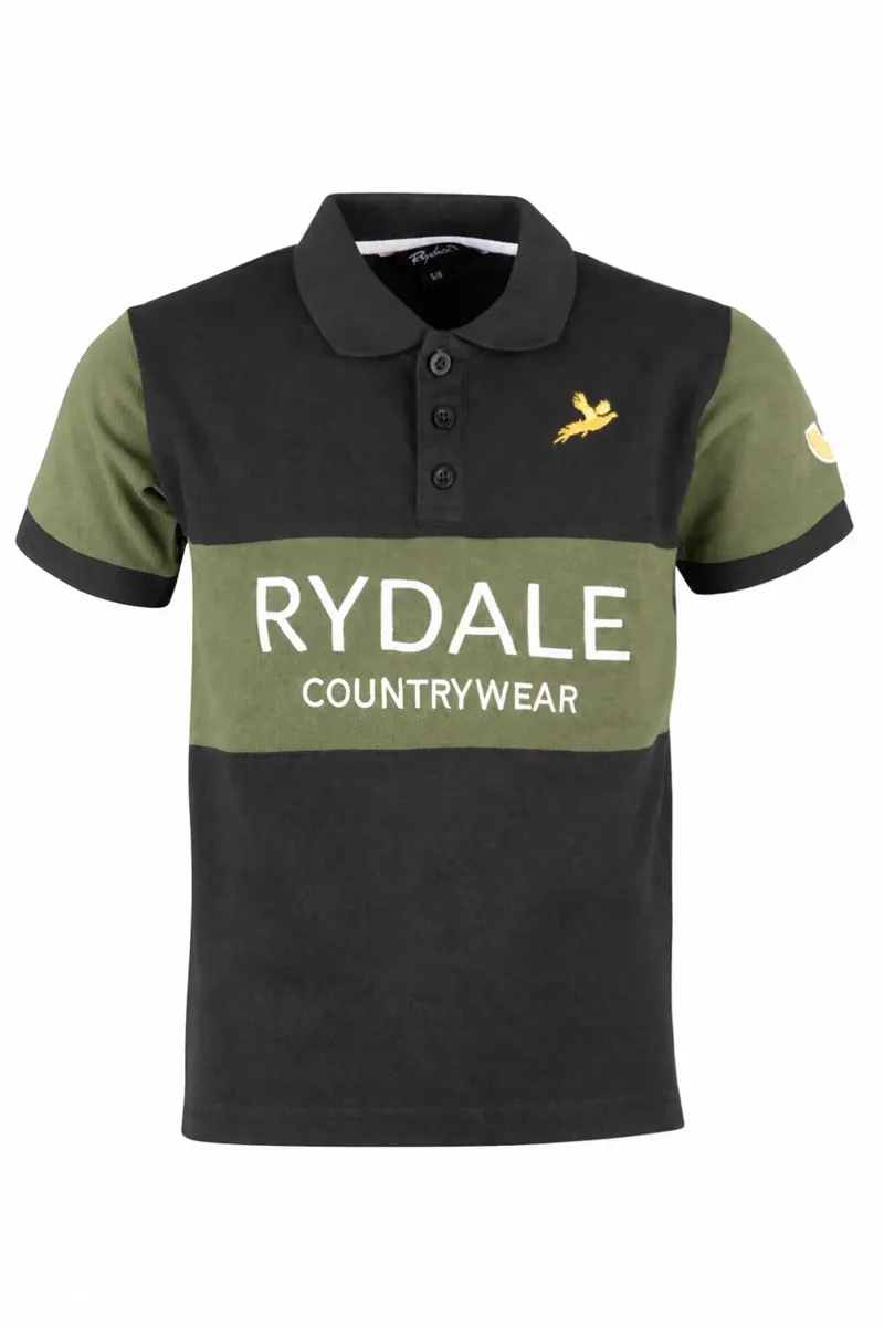 Rydale Junior Beadlam II Polo Shirt - Olive/Black