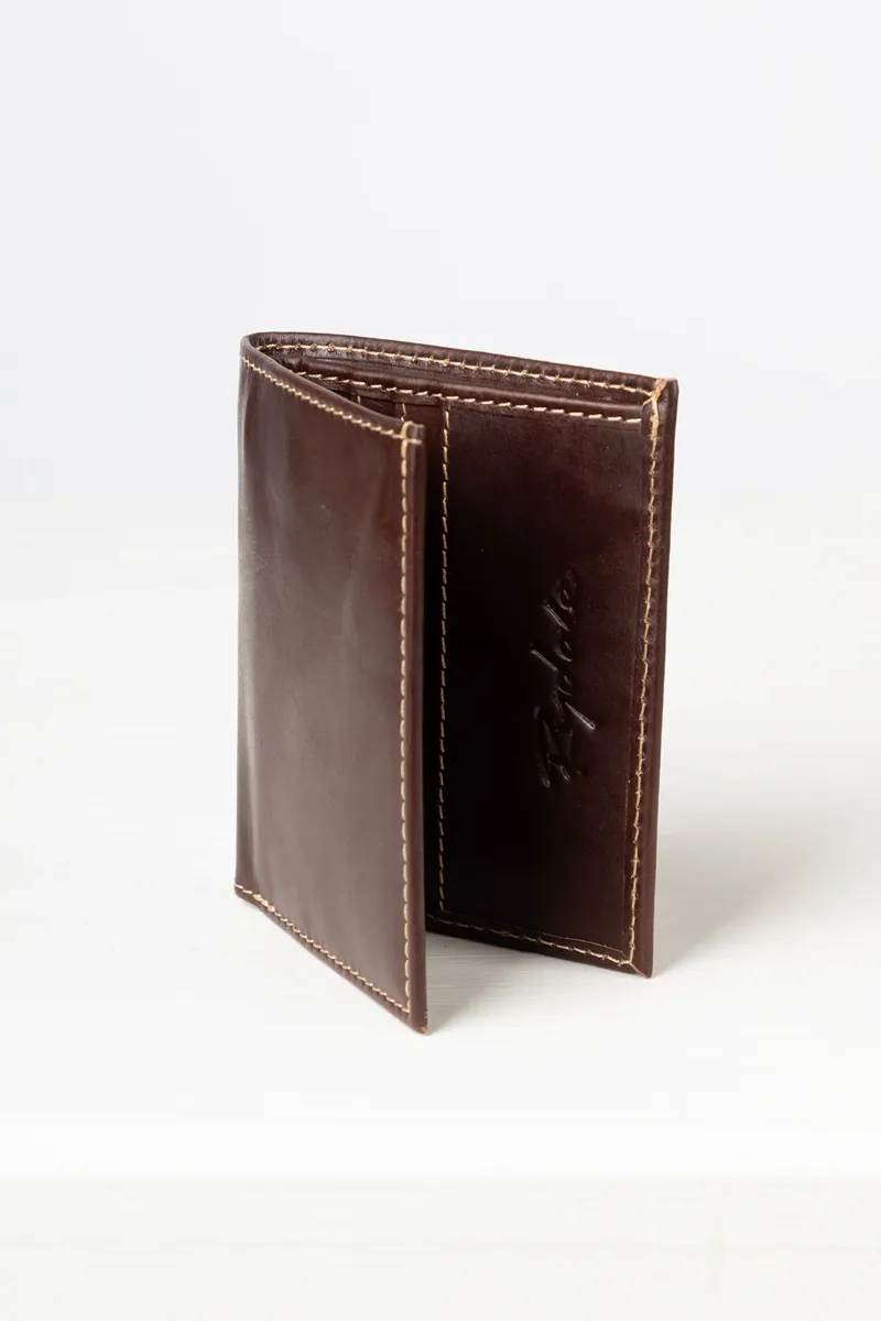 Rydale Men's Sledmere Leather Card Holder Wallet - Rich Brown-1
