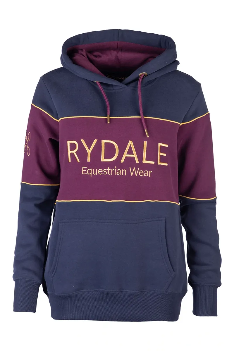 Rydale Ladies Snaffle Hoody - Byland - Navy/Dark Berry