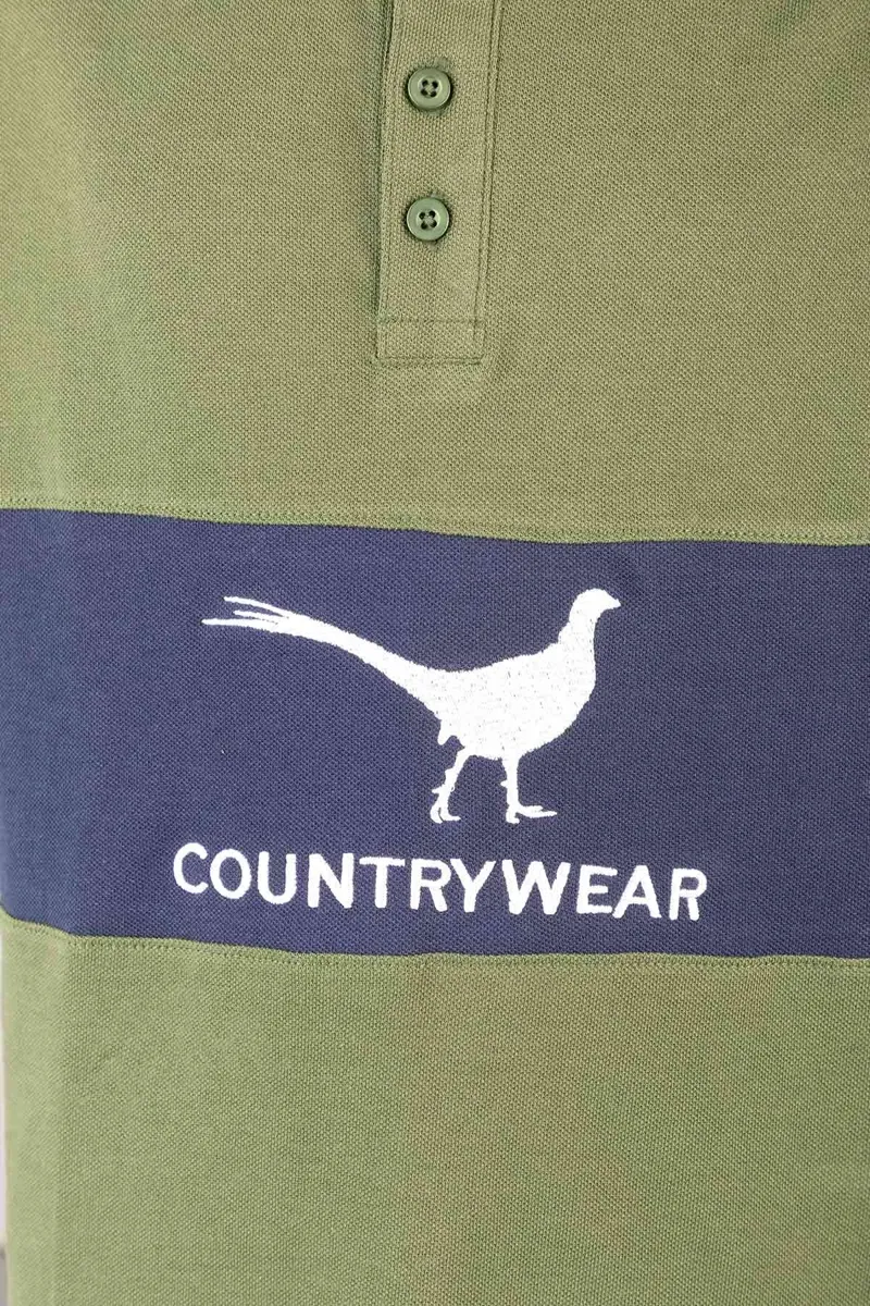 Rydale Boys Byland II Polo Shirt - Olive/Navy-2