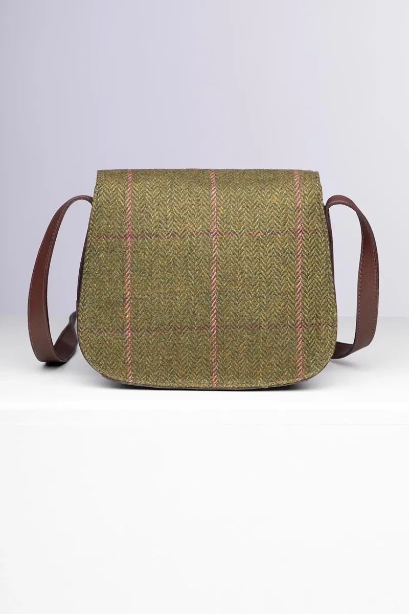 Rydale Ladies Helmsley Tweed Saddle Bag - Dark Green-1
