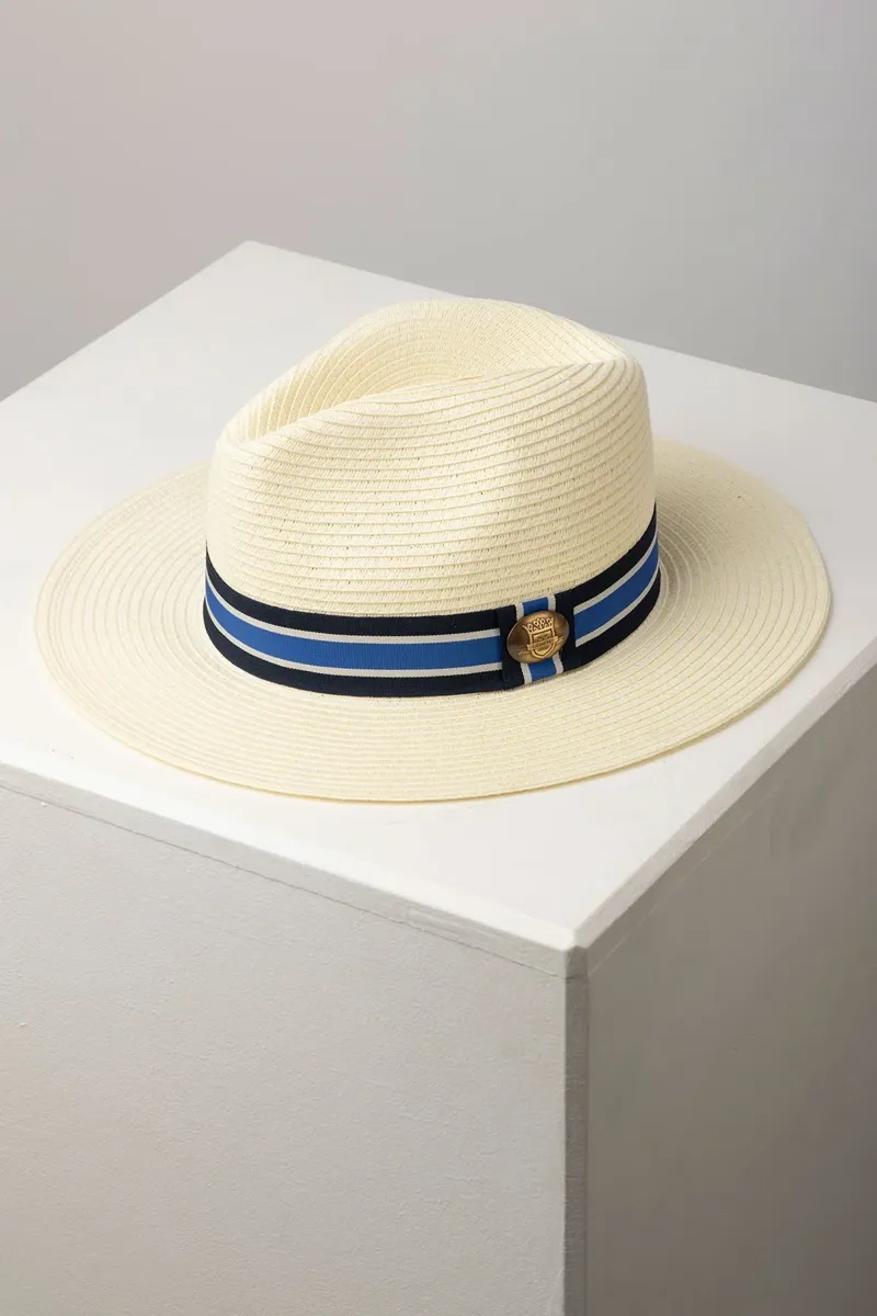 Rydale Malton Men's Panama Hat - Navy Stripe