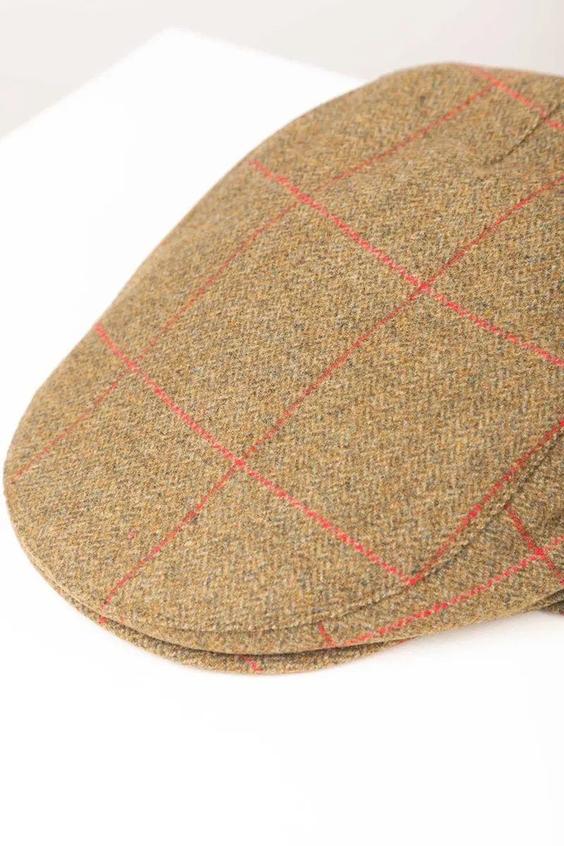 Rydale Terrington Tweed Flat Cap - Olive Check-2