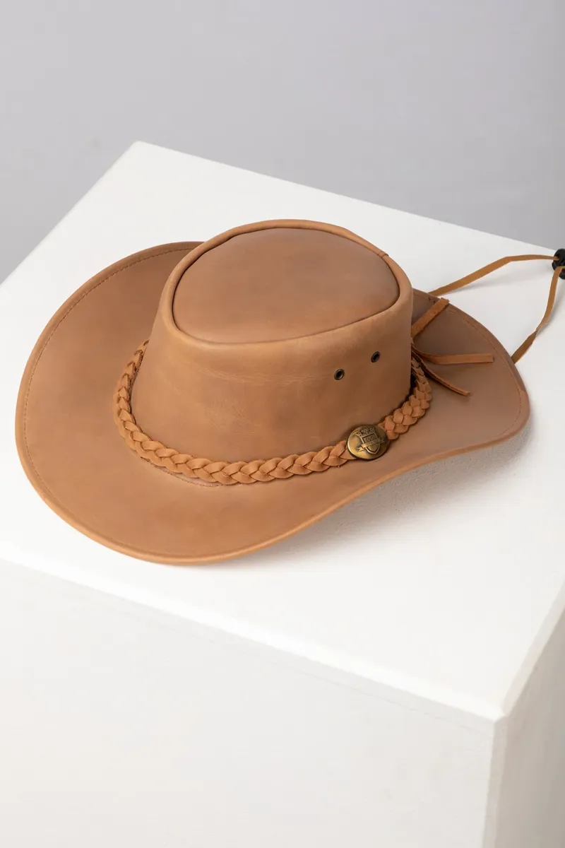 Rydale Foston Aussie Style Leather Hat - Antique Tan