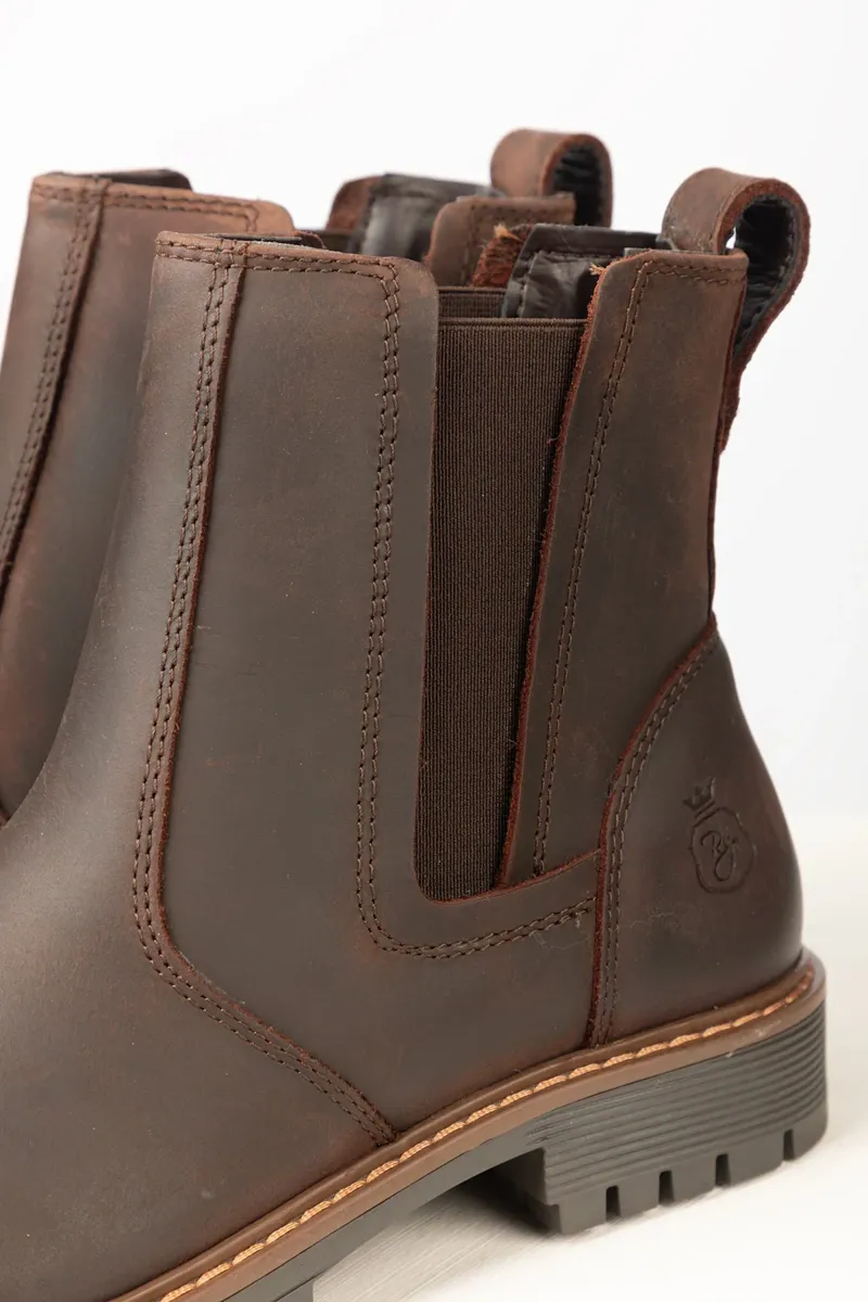 Rydale Kilburn III Ladies Pull On Leather Yard Boots - Waxy Brown-3