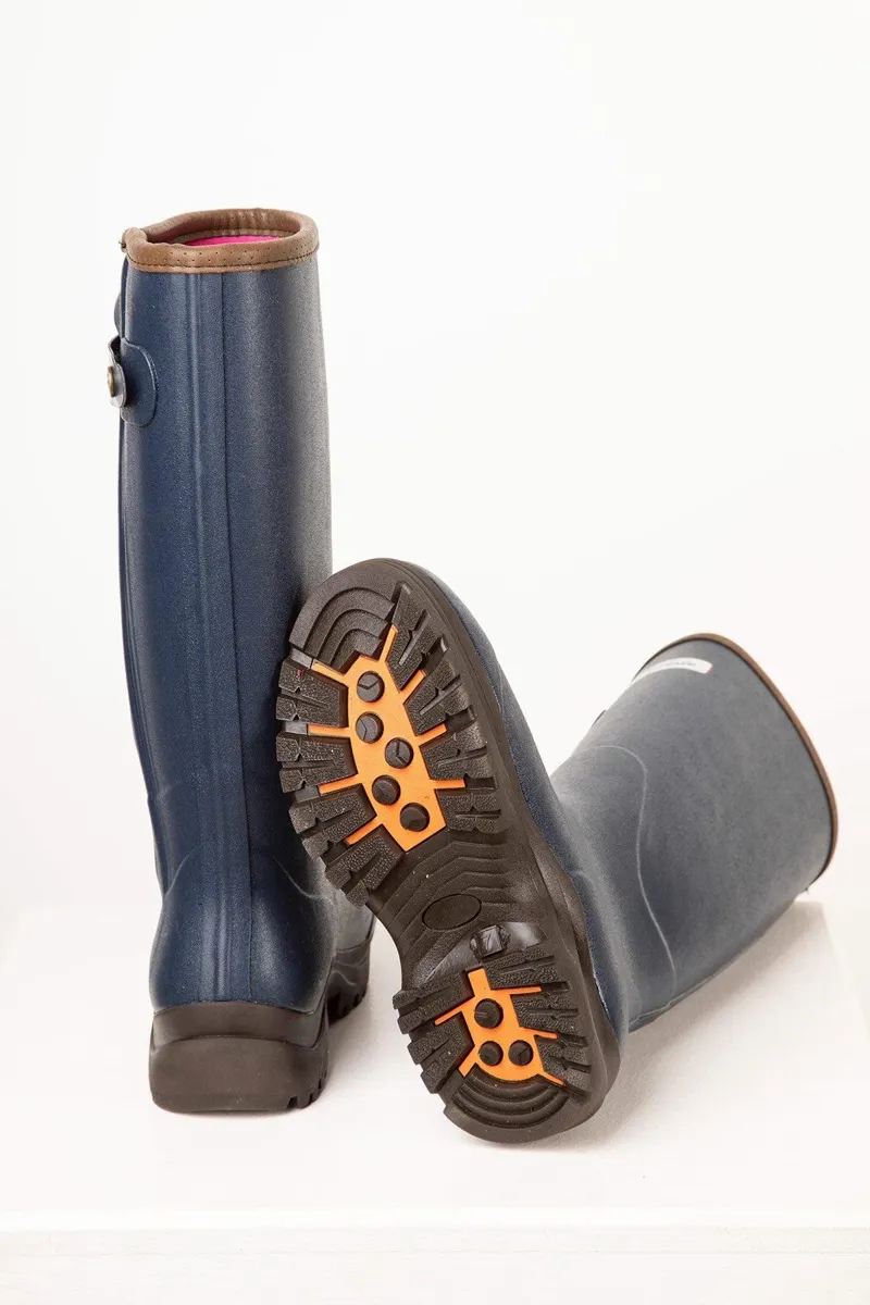 Rydale Ladies Lady Gransmoor II Zip Wellington - Navy-2