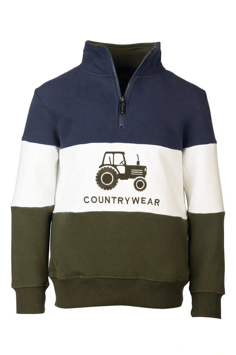 Rydale Byland Kids Sweatshirt - Navy/White/Olive