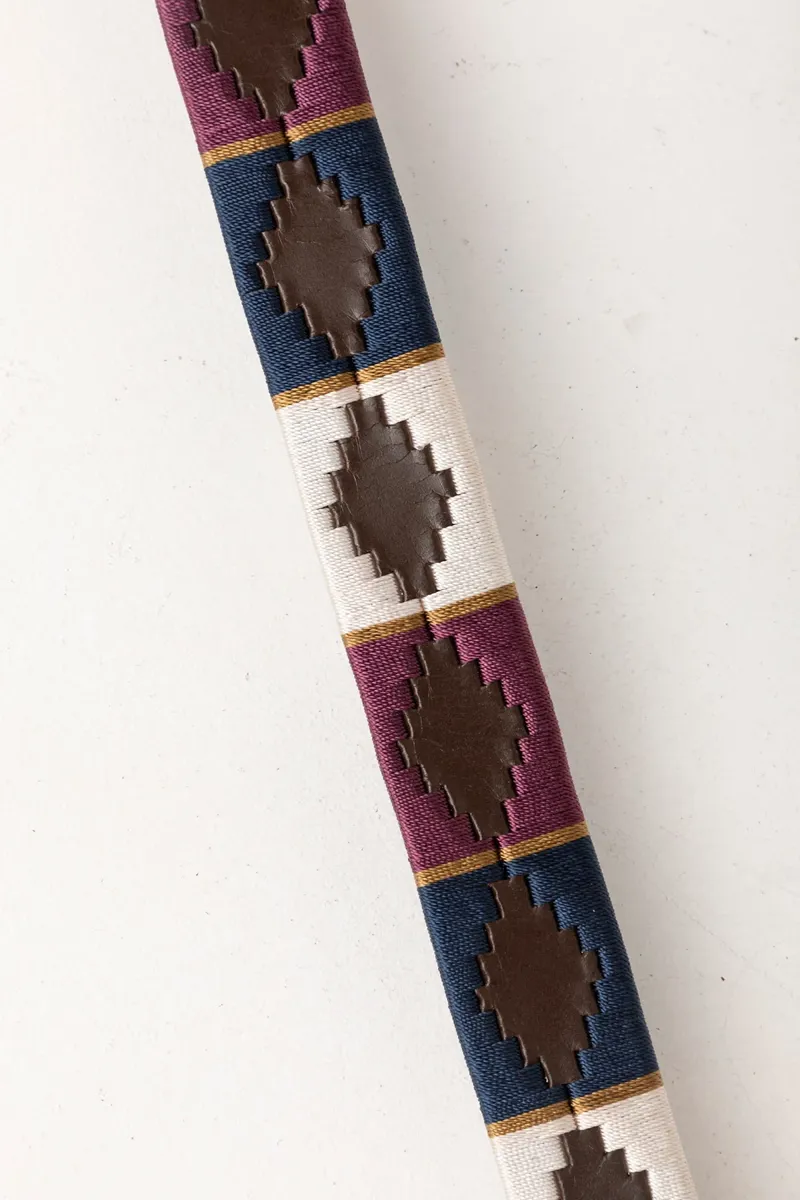 Rydale Askwith Polo Belts - Brown/Berry/Navy-1