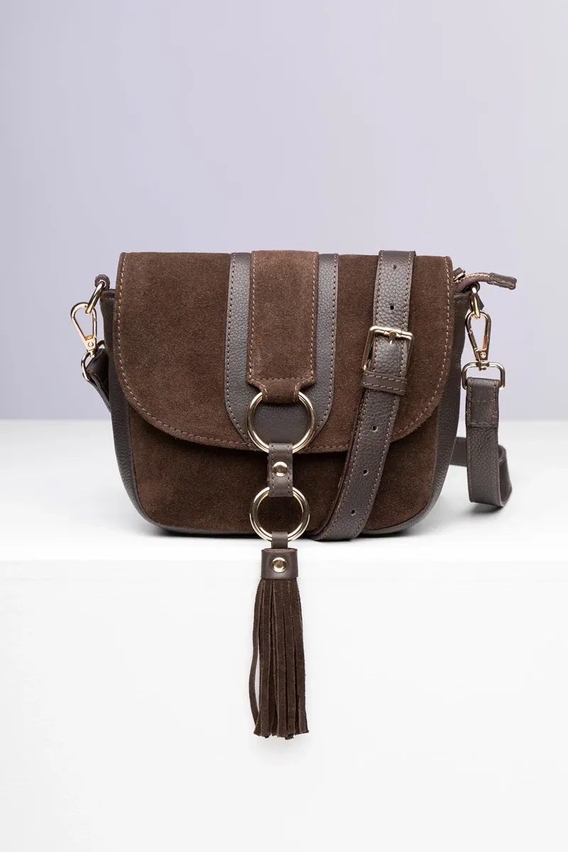 Rydale Ladies Helmsley Suede Cross Body Bag - Brown