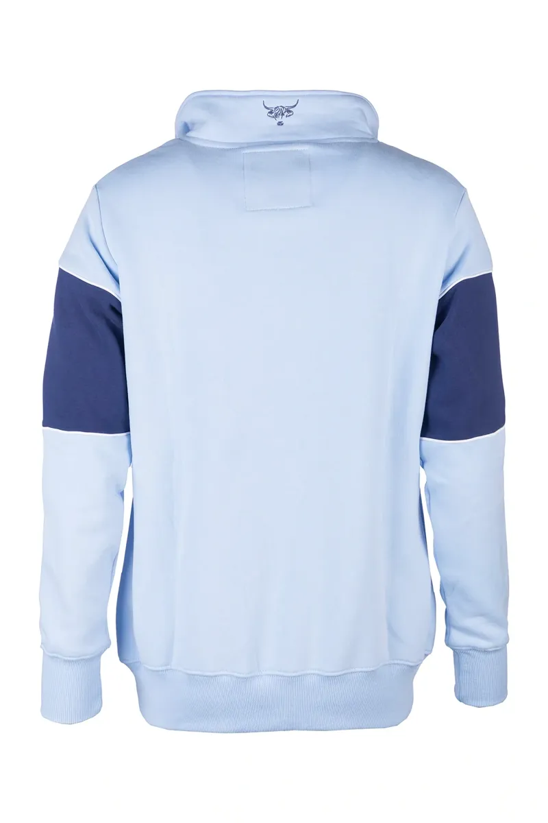 Rydale Ladies Byland Highland Cow Sweatshirt - Soft Blue/Denim-1