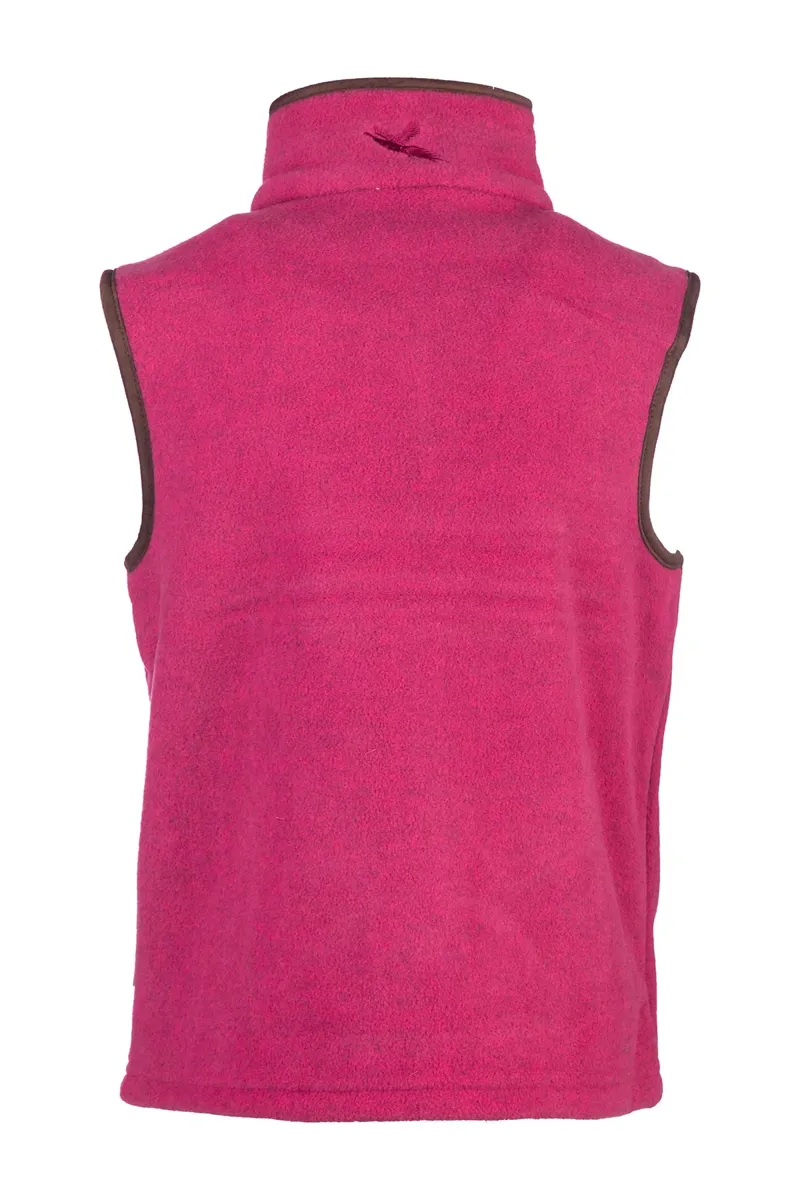 Rydale Junior Huggate Fleece Waistcoat - Horse Pink-1