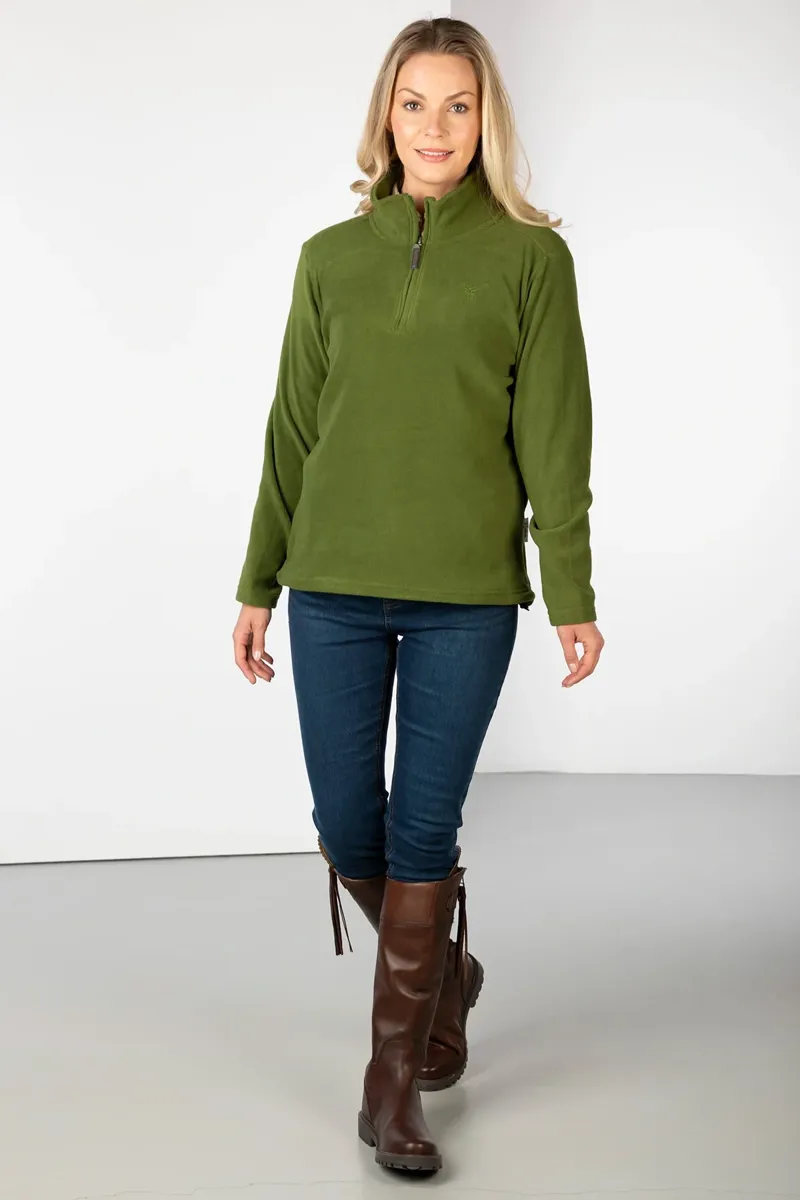 Rydale Ladies Kelk Overhead Pheasant Fleece - Moss-2