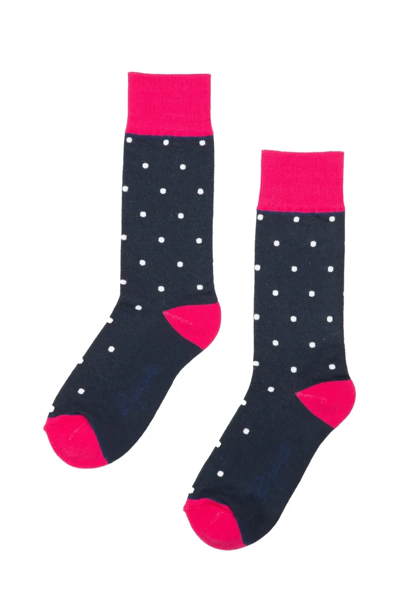 Rydale Ladies Dotty Ankle Socks - Navy