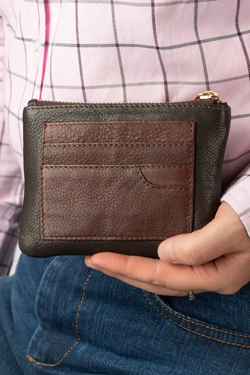 Rydale Ladies Helmsley Leather Coin Purse - Brown-4