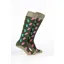 Rydale Womens Bamboo Rich Equestrian Print Riding Socks Pack of Ten - Rosette Dark Olive