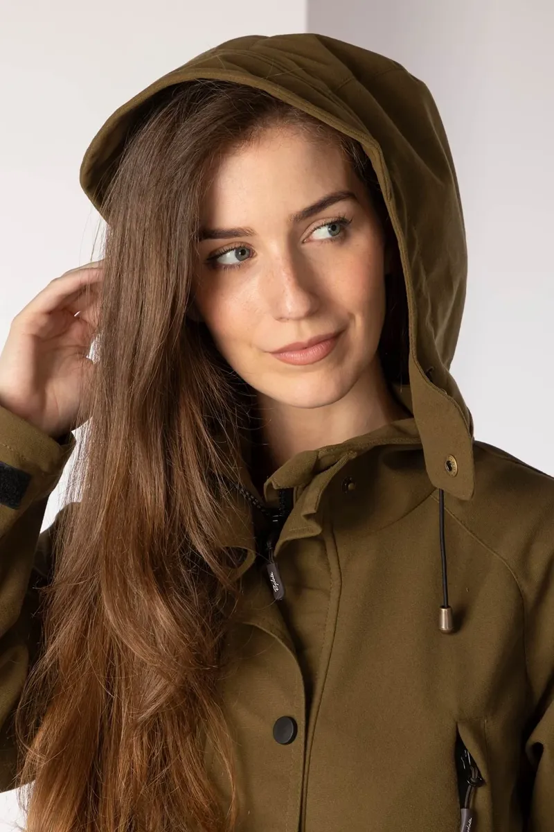 Rydale Ladies Danby Long Performance Shooting Smock - Light Khaki-5