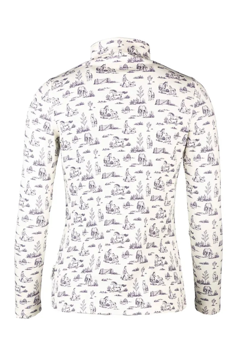 Rydale Ladies Foxholes Long Sleeved 1/4 Zip Top - Horse Life-1