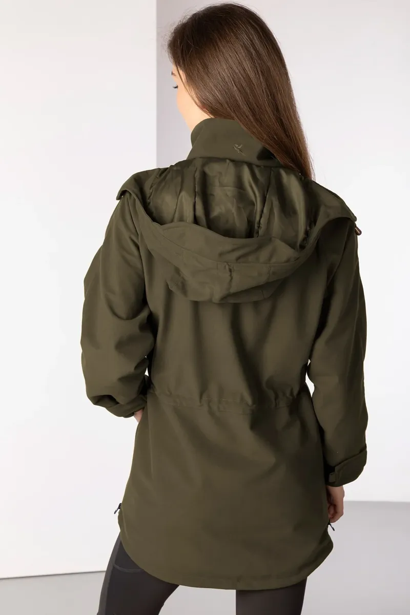 Rydale Ladies Danby Long Performance Shooting Smock - Dark Olive-1
