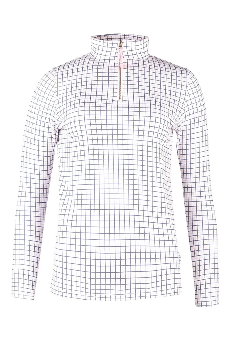 Rydale Ladies Foxholes Long Sleeved 1/4 Zip Top - Ellie Navy