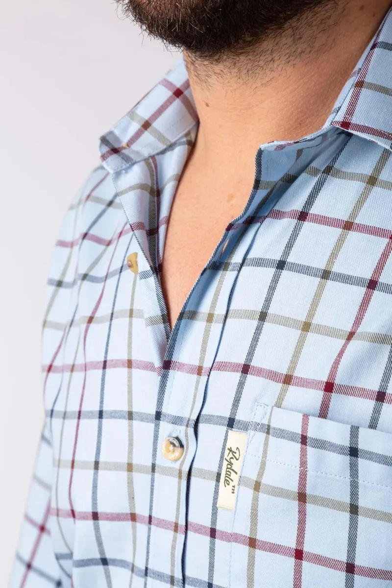 Rydale Men's Ebberston Country Checked Shirt - Blue-3