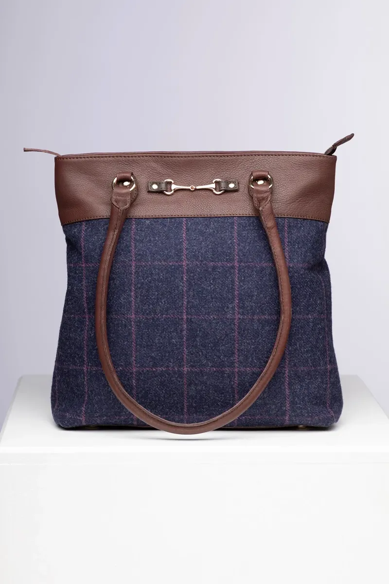 Rydale Ladies Helmsley Tweed Tote Bag - Navy Tweed