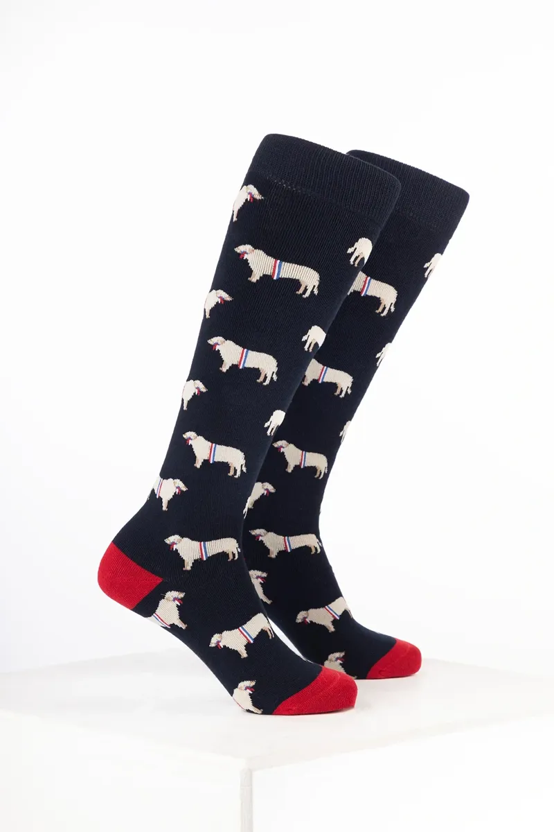 Rydale Kids Animal Welly Socks Pack of 10 - Champion Bull Navy