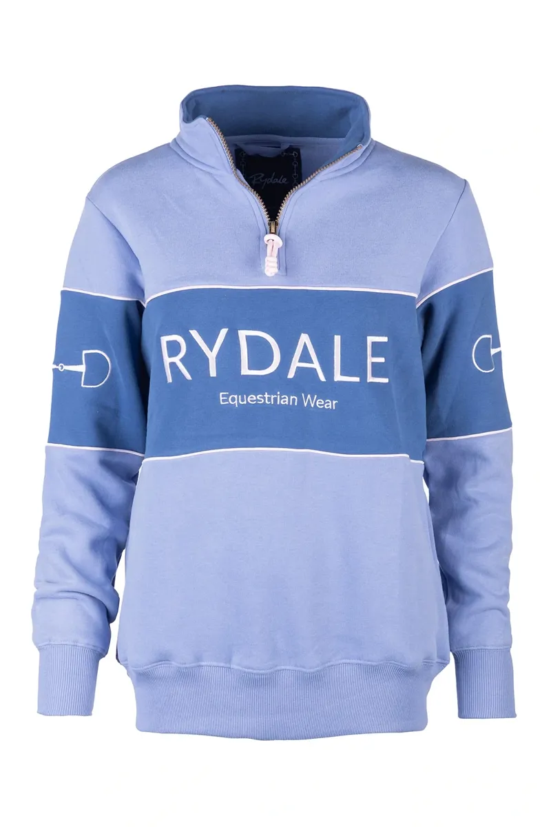 Rydale Ladies Byland Snaffle Sweatshirt - Pale Blue/Mid Blue/Pale Blue