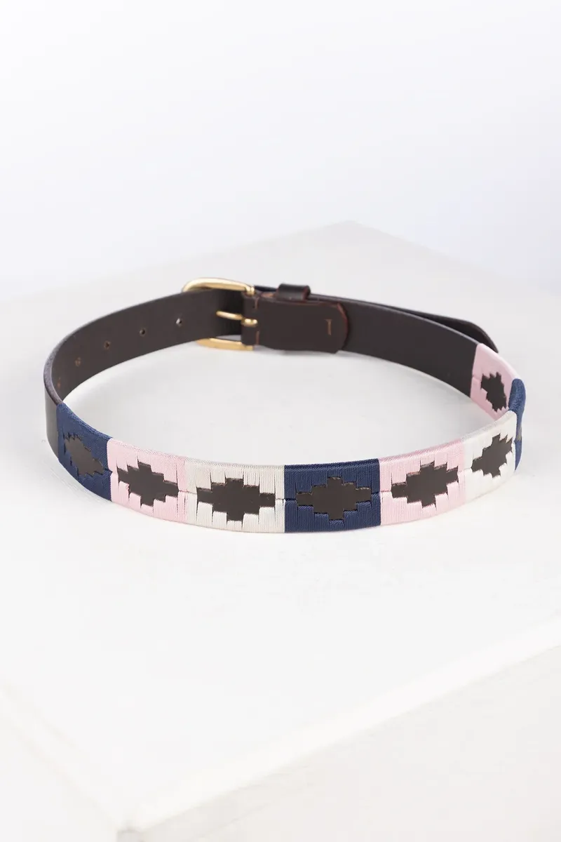 Rydale Askwith Junior Polo Belts - Denim/White/Sorbet-1