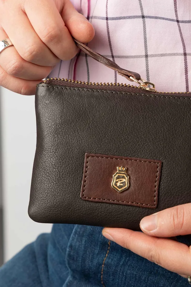 Rydale Ladies Helmsley Leather Coin Purse - Brown-3