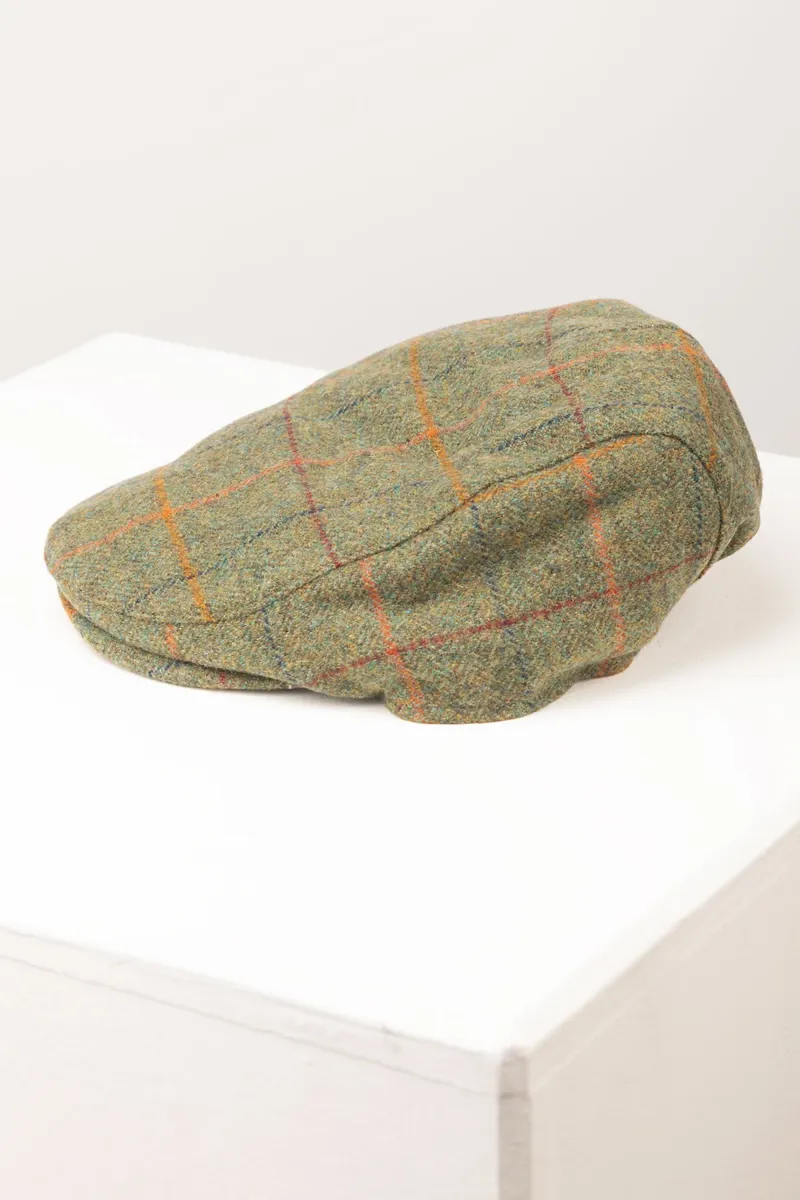 Rydale Terrington Tweed Flat Cap - Green Check