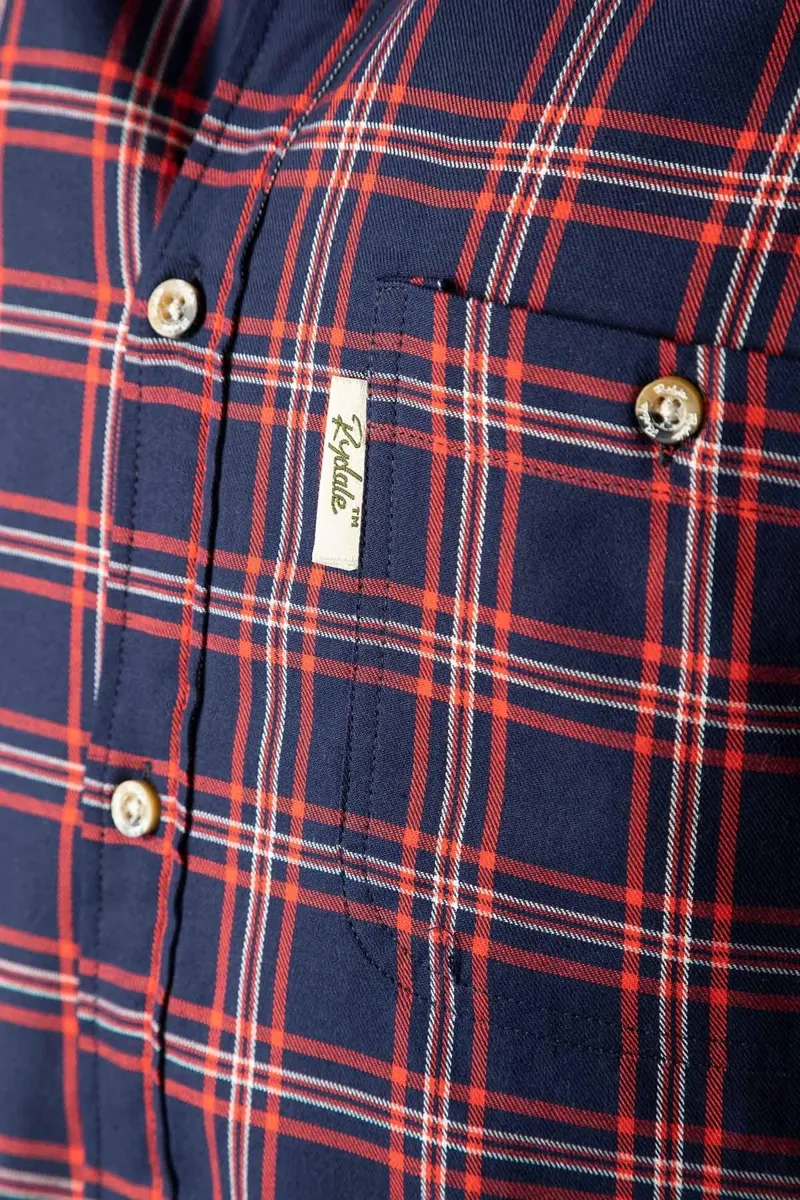 Rydale Men's Fleece Lined Shirt - Navy/Red-7