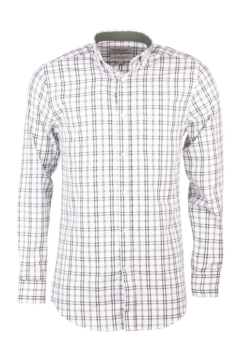 Rydale Men's Button Down Country Shirt - Harrogate Dark Navy/Olive