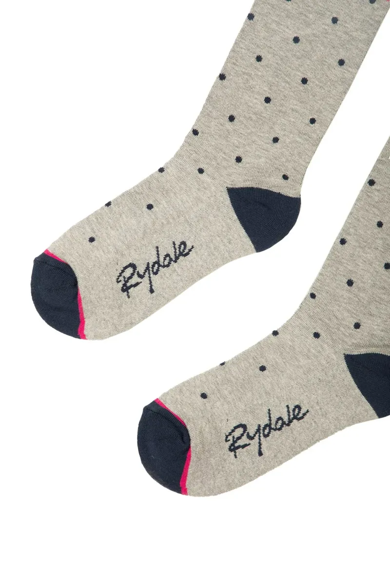 Rydale Ladies Dotty Ankle Socks - Grey Marl-1