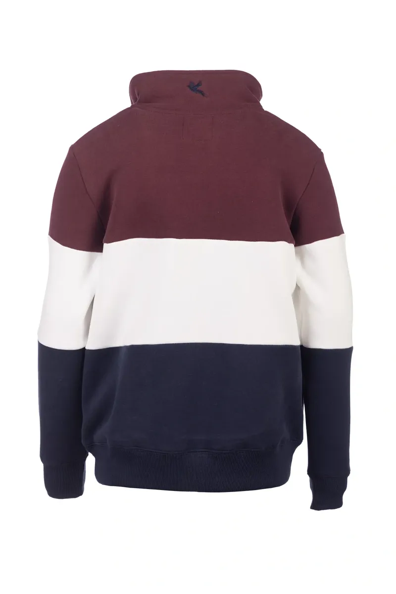 Rydale Byland Kids Sweatshirt - Pheasant Navy/White/Wine-1