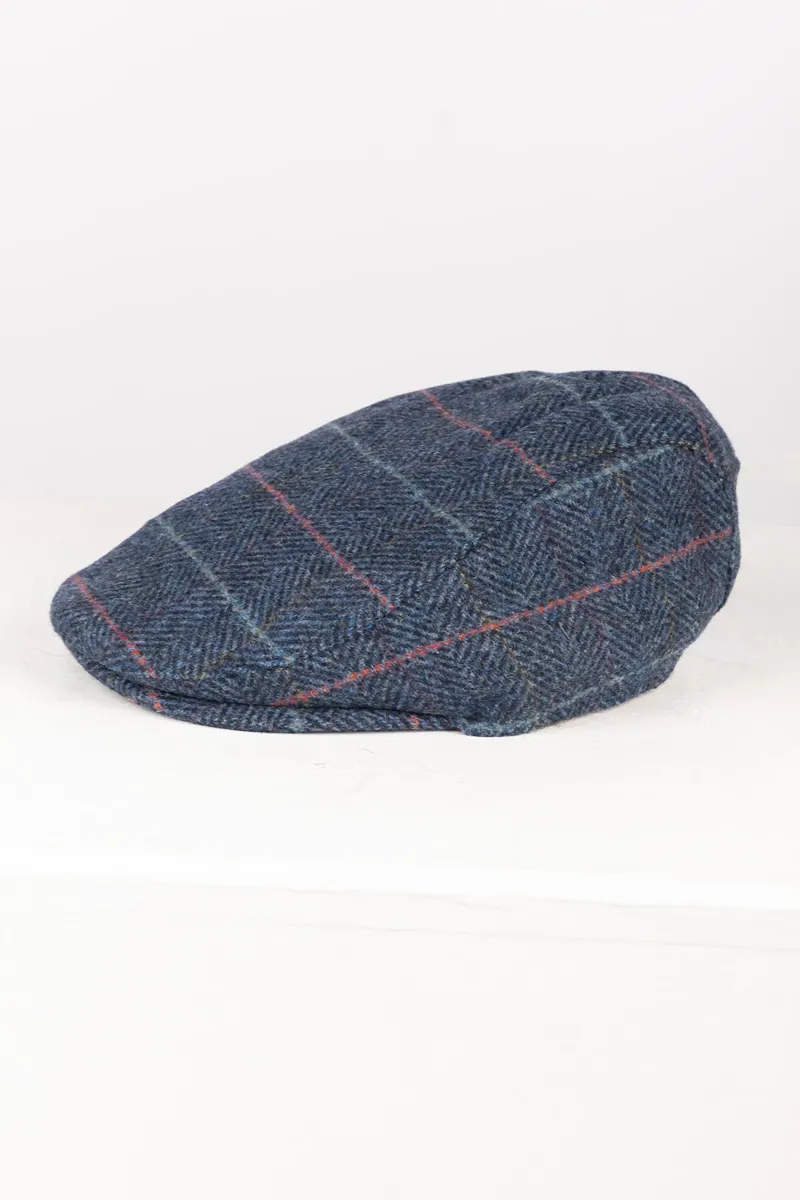 Rydale Terrington Tweed Flat Cap - Navy Check
