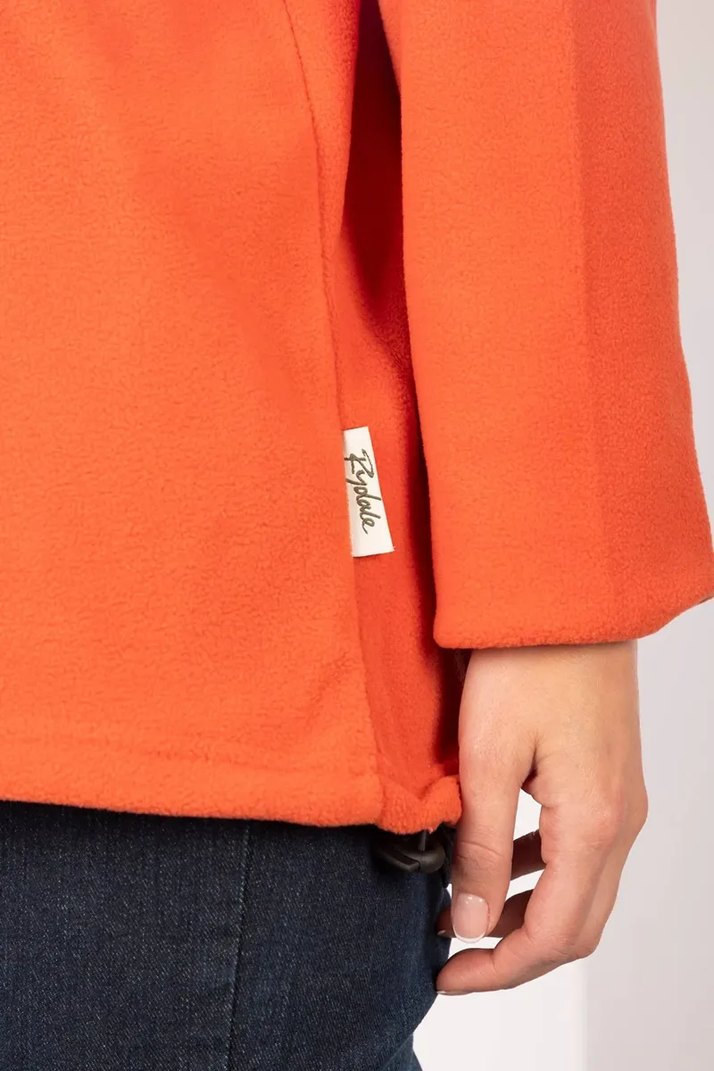 Rydale Ladies Kelk Overhead Pheasant Fleece - Burnt Orange-7