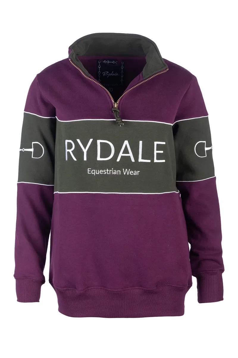 Rydale Ladies Byland Snaffle Sweatshirt - Berry/Olive/Berry