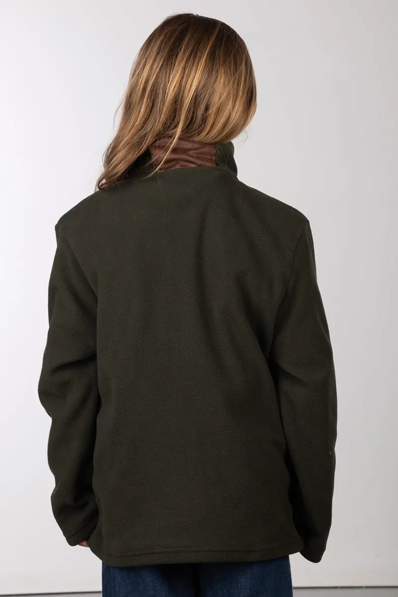 Rydale Kids Kelk Overhead Pheasant Fleece - Dark Khaki-4