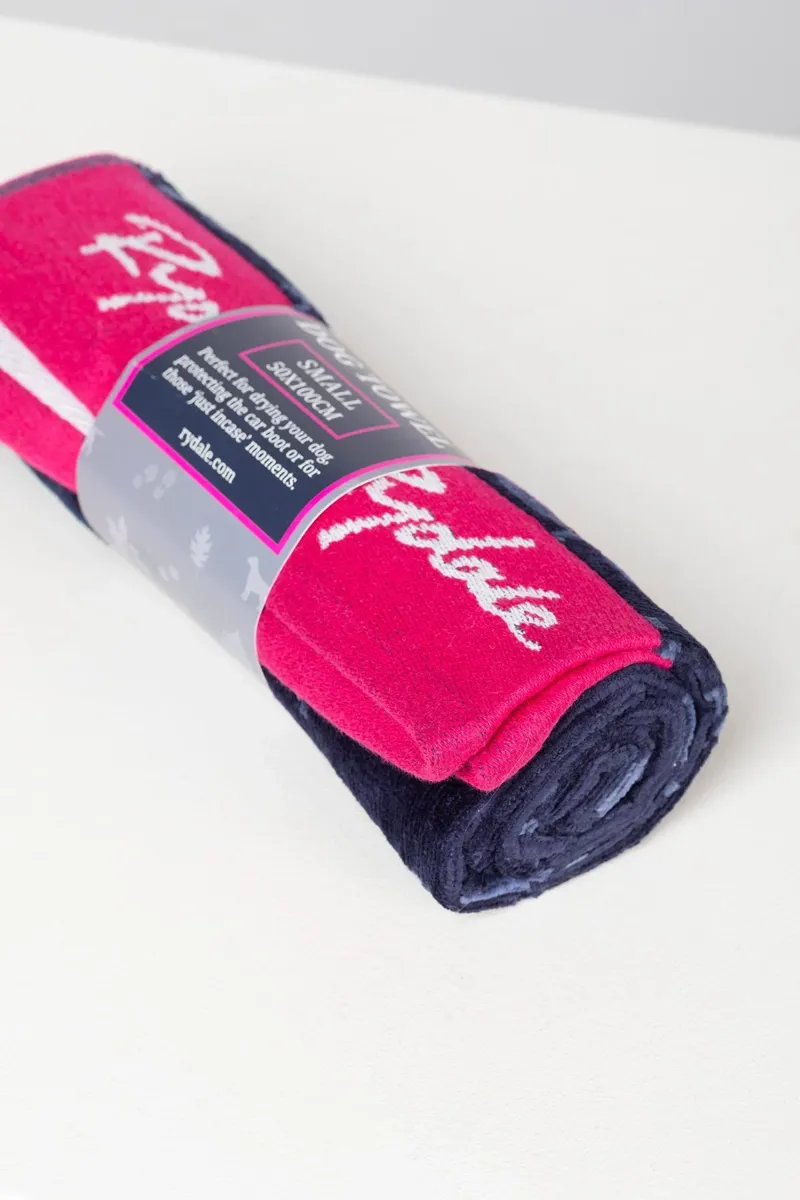 Rydale Small Dog Yapham Drying Towel - Navy-1