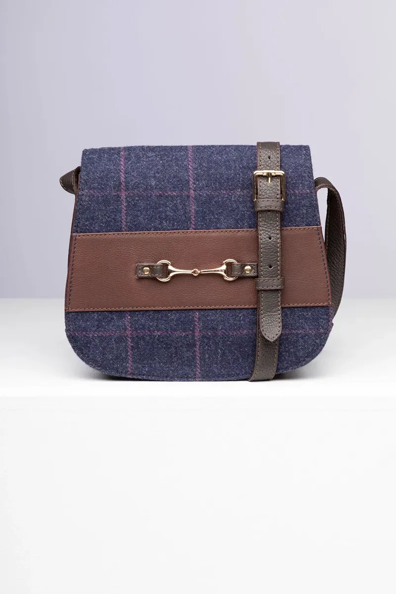 Rydale Ladies Helmsley Tweed Saddle Bag - Navy Tweed