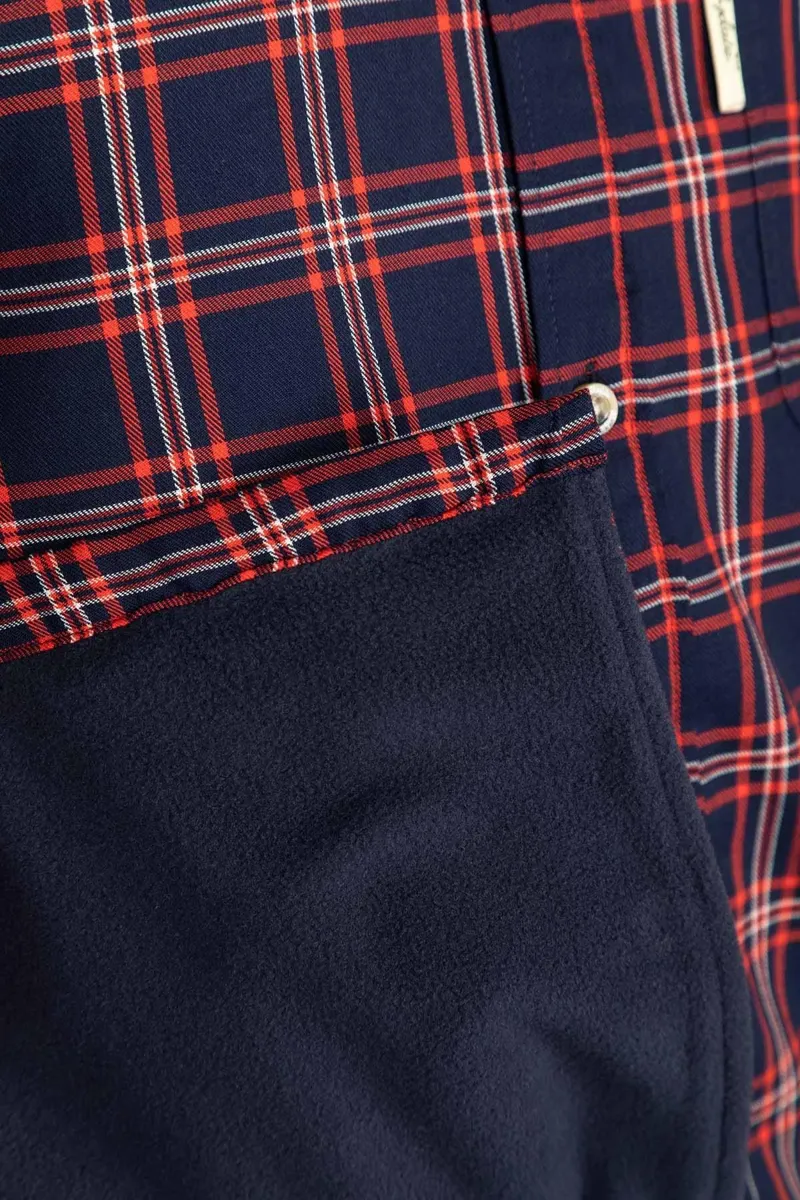 Rydale Men's Fleece Lined Shirt - Navy/Red-6