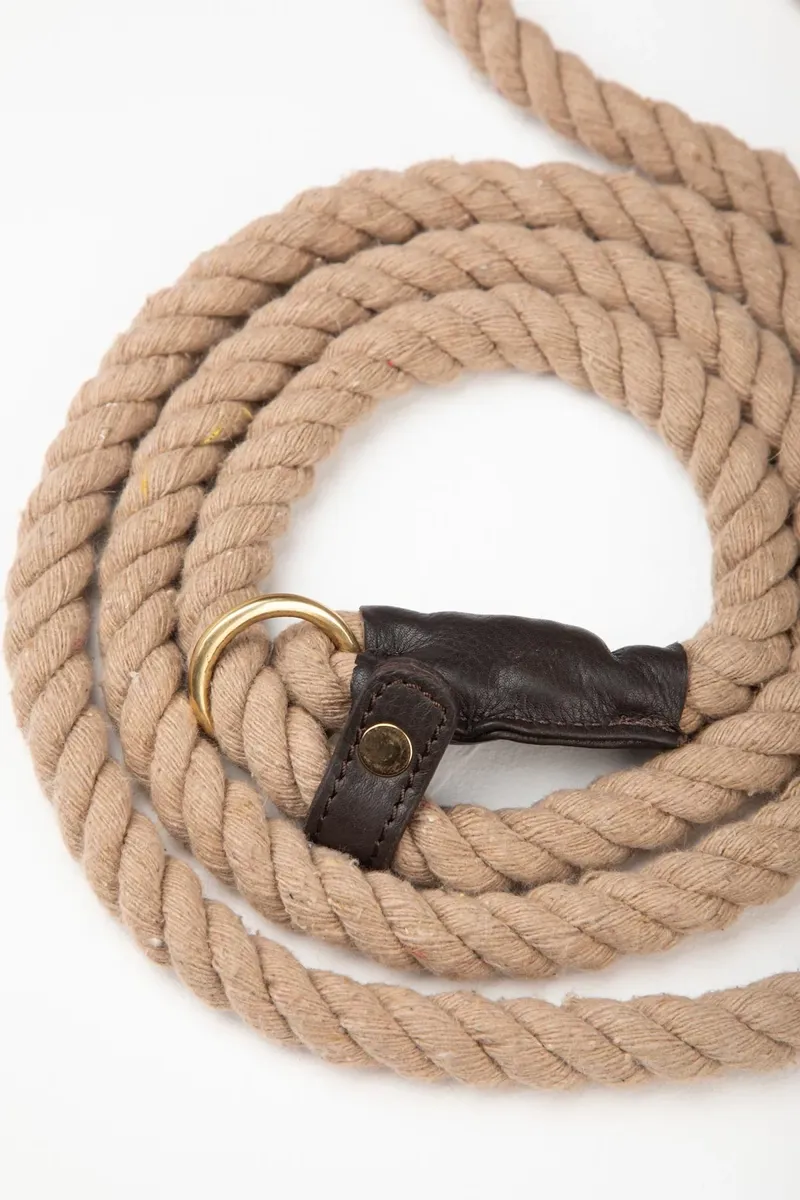 Rydale Rope Yapham Slip Lead - Beige-1